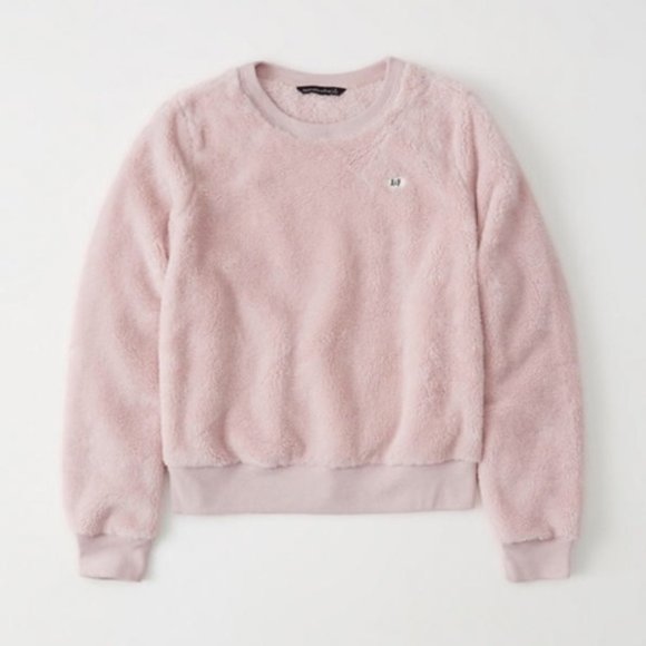 Abercrombie & Fitch A&F Pink Soft Sherpa Fleece - Picture 1 of 1